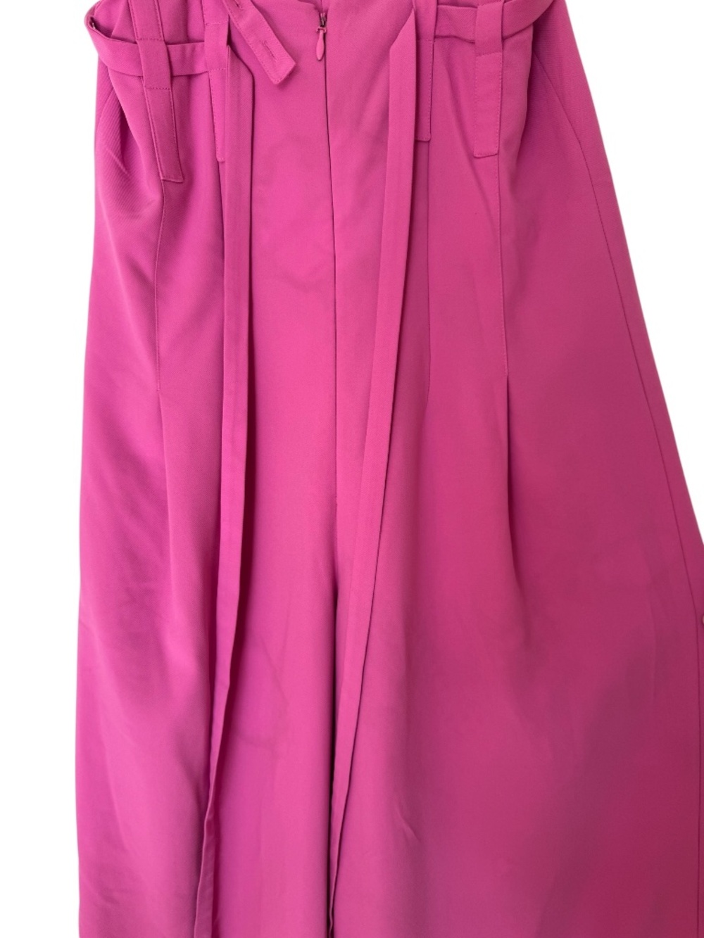 Adam Lippes Pink Wide-Leg Jumpsuit Back Tie Size 10 - Picture 7 of 16